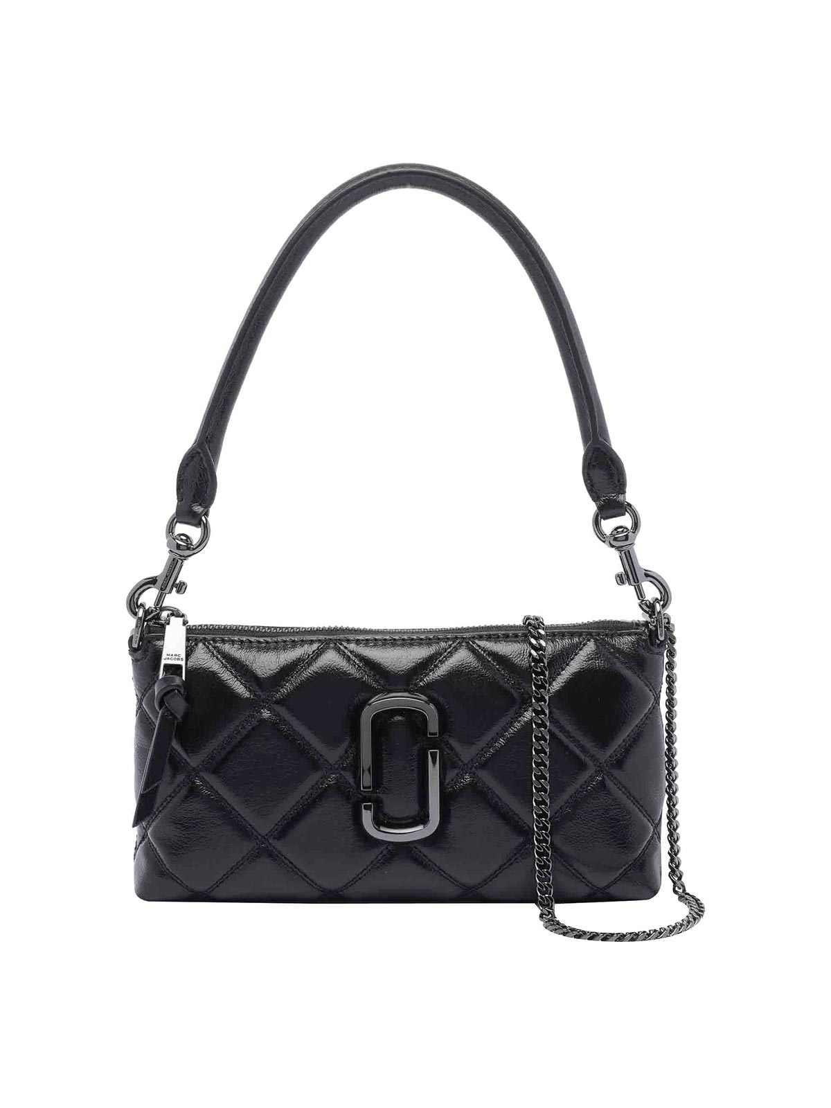 Marc Jacobs The Quilted Snapshot Convertible Shoulder Bag In Black