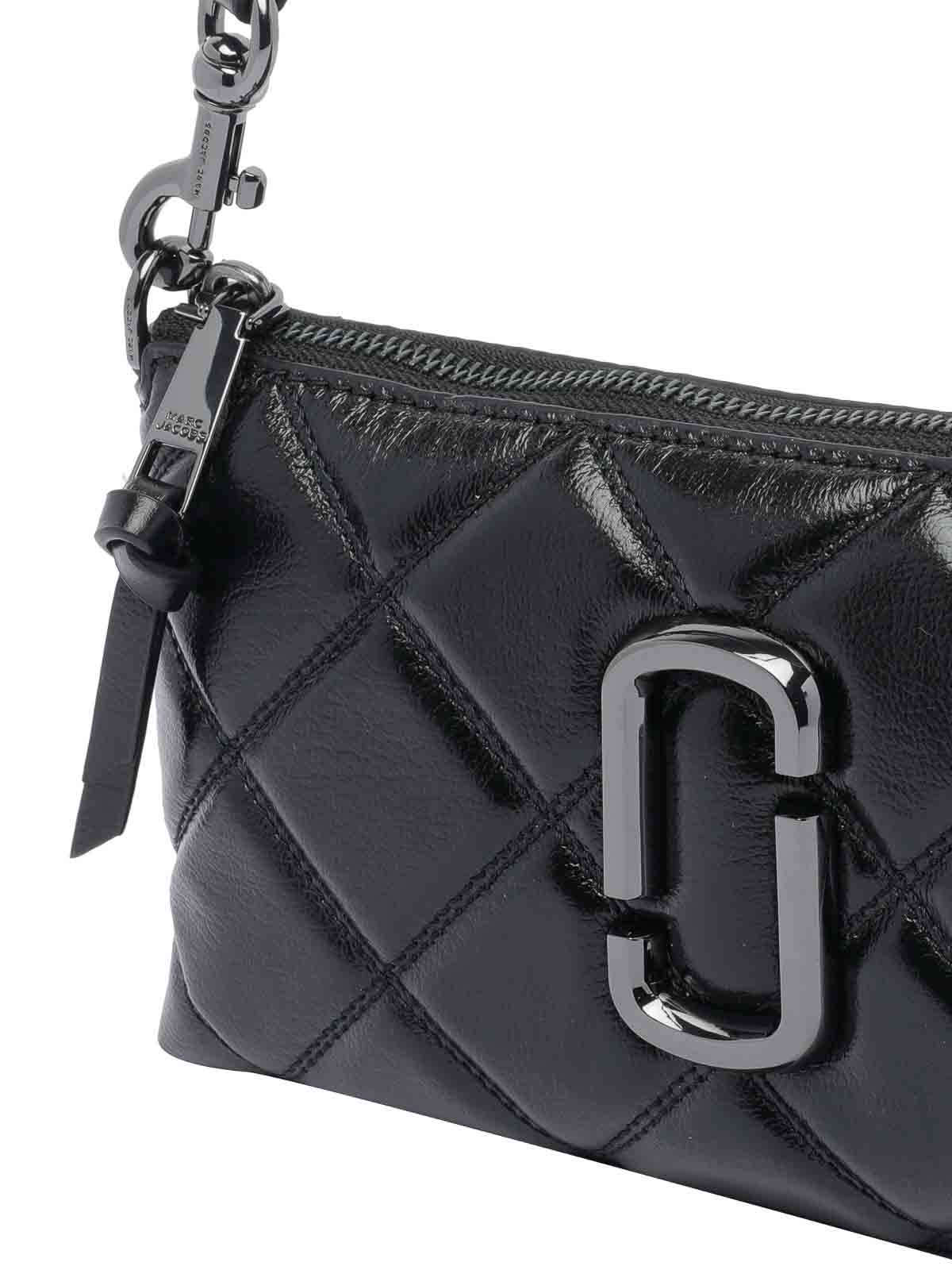 Marc Jacobs The Quilted Snapshot Convertible Shoulder Bag In Black