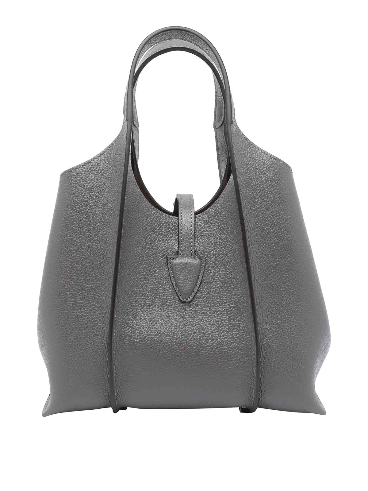 Tod's Mini Structured Tote Bag With Top Handle In Gray