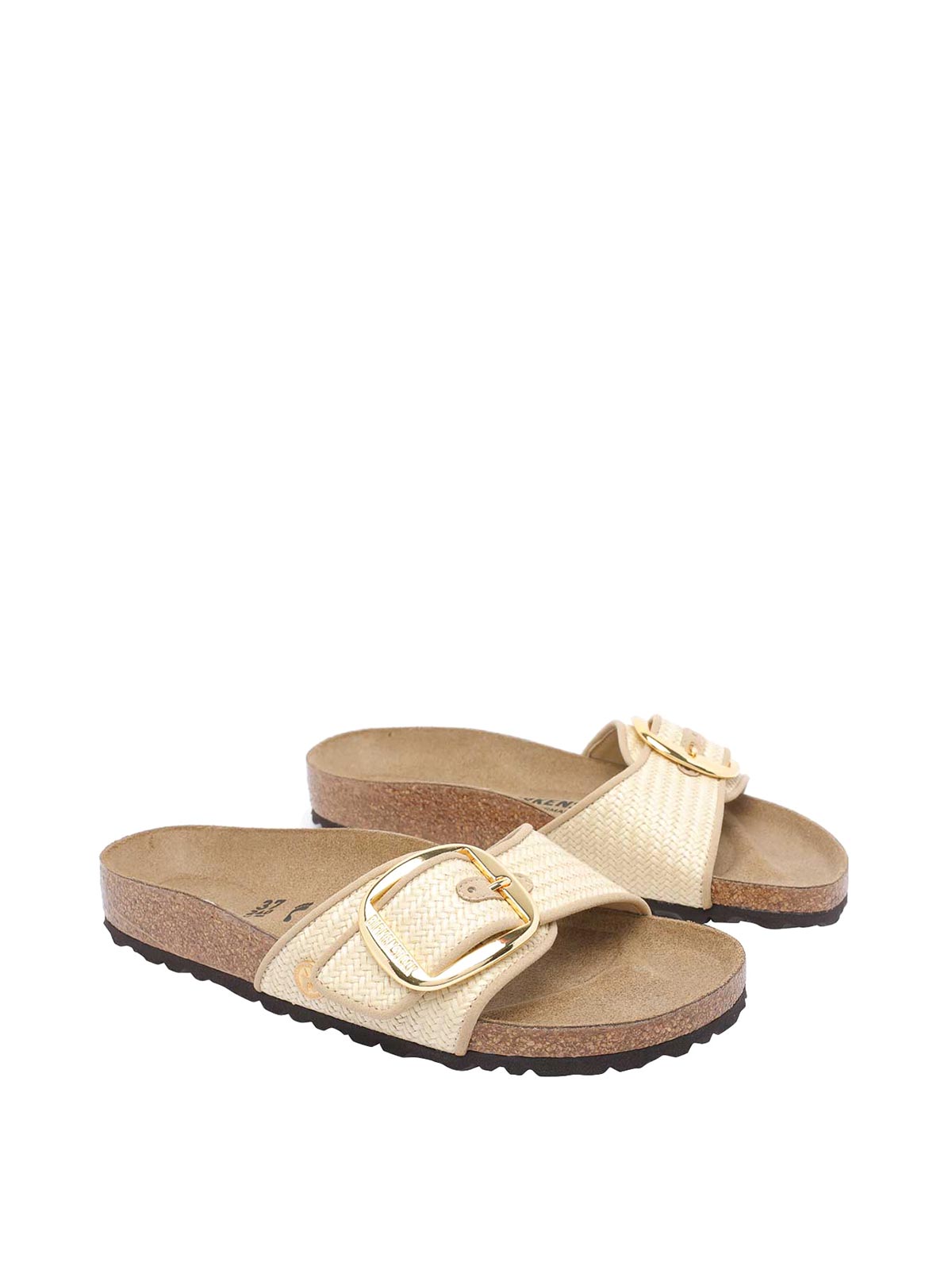 Birkenstock Madrid Big Buckle Sandals In Sand