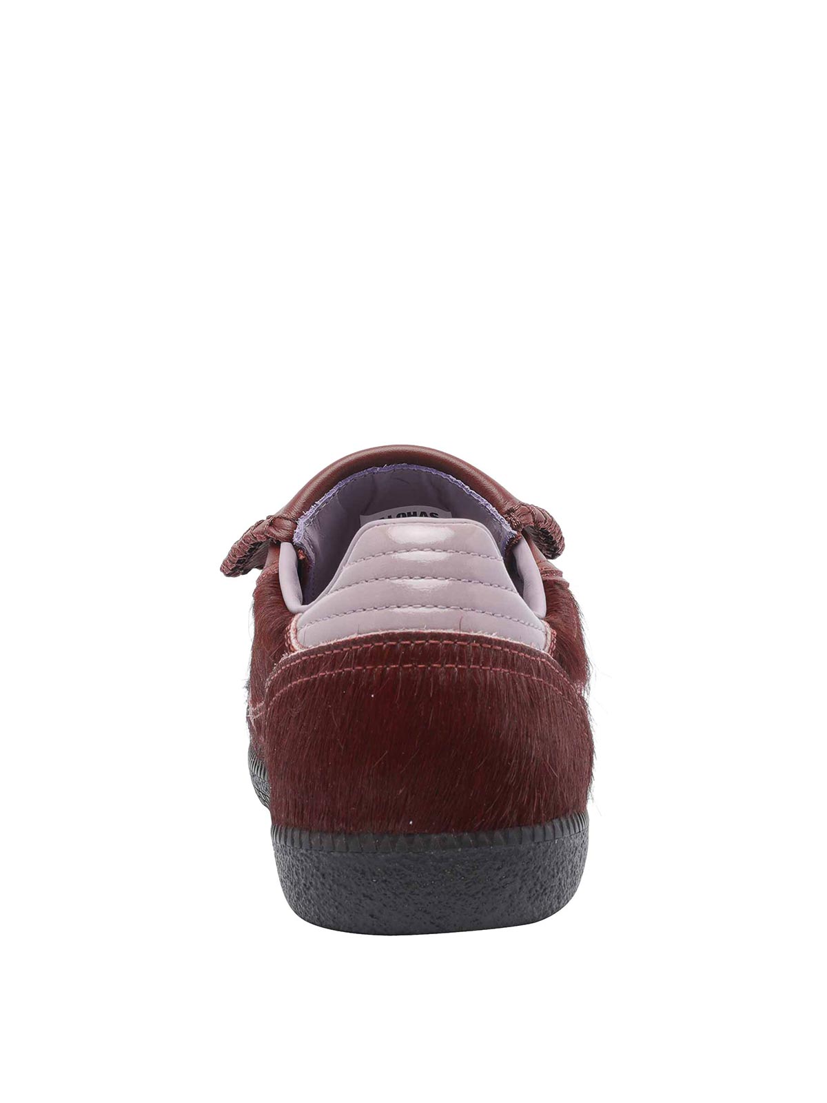 Alohas Soft Burgundy Leather Sneakers With Unique Closure In Black
