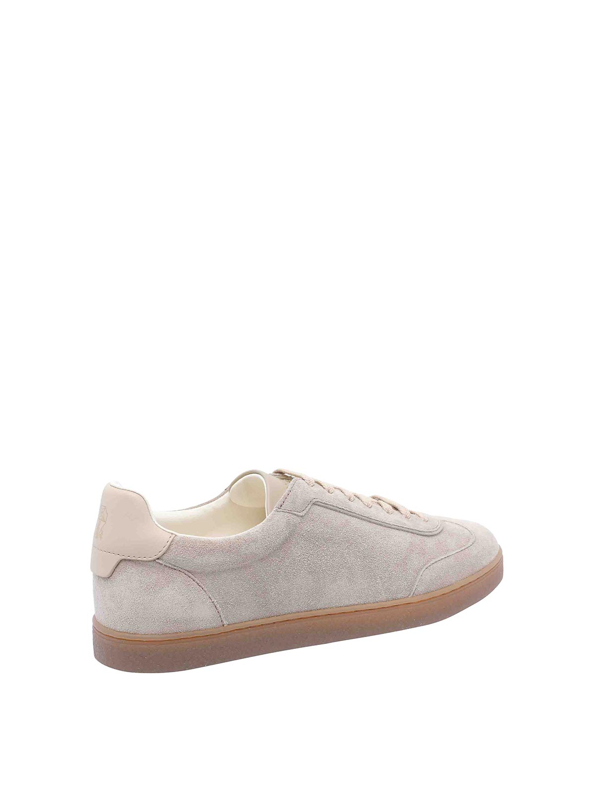 Brunello Cucinelli Leather-trimmed Suede Sneakers In Multi