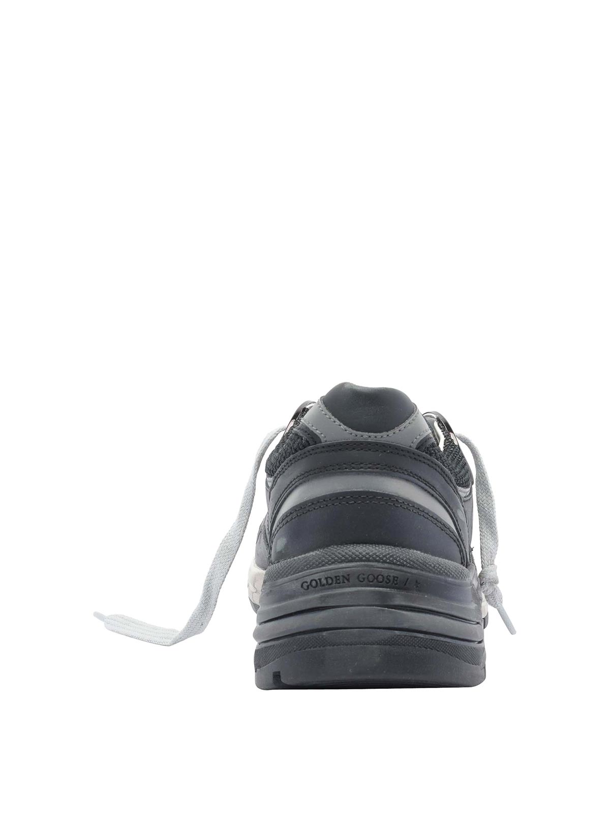 Golden Goose Black Leather And Mesh Running Dad Sneakers In Black