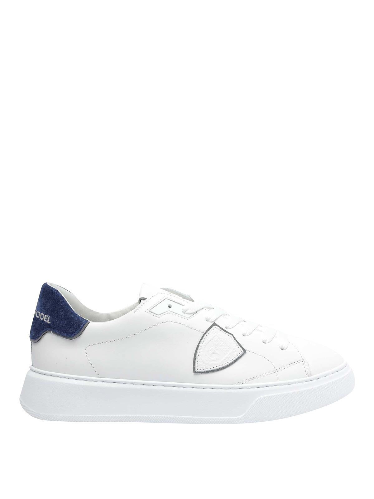 Philippe Model Temple White Black Leather Sneaker In White