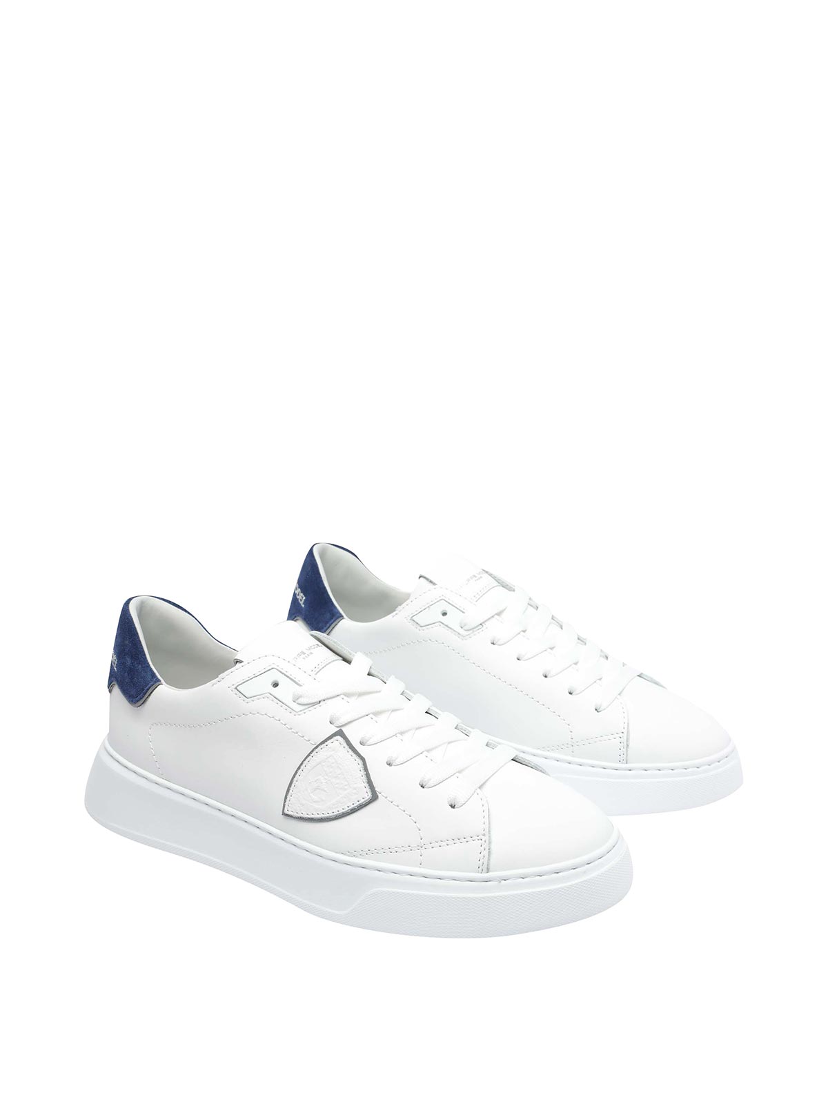Philippe Model Temple White Black Leather Sneaker In White