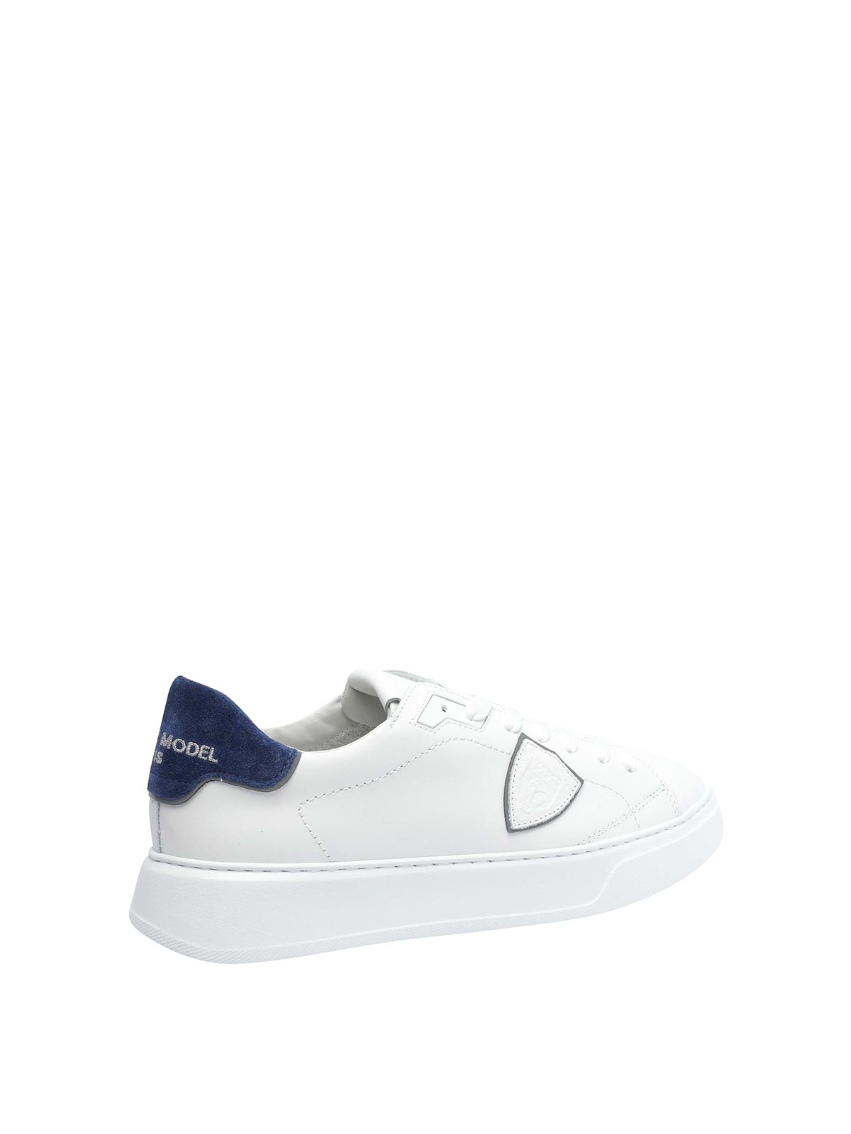 Philippe Model Temple White Black Leather Sneaker In White