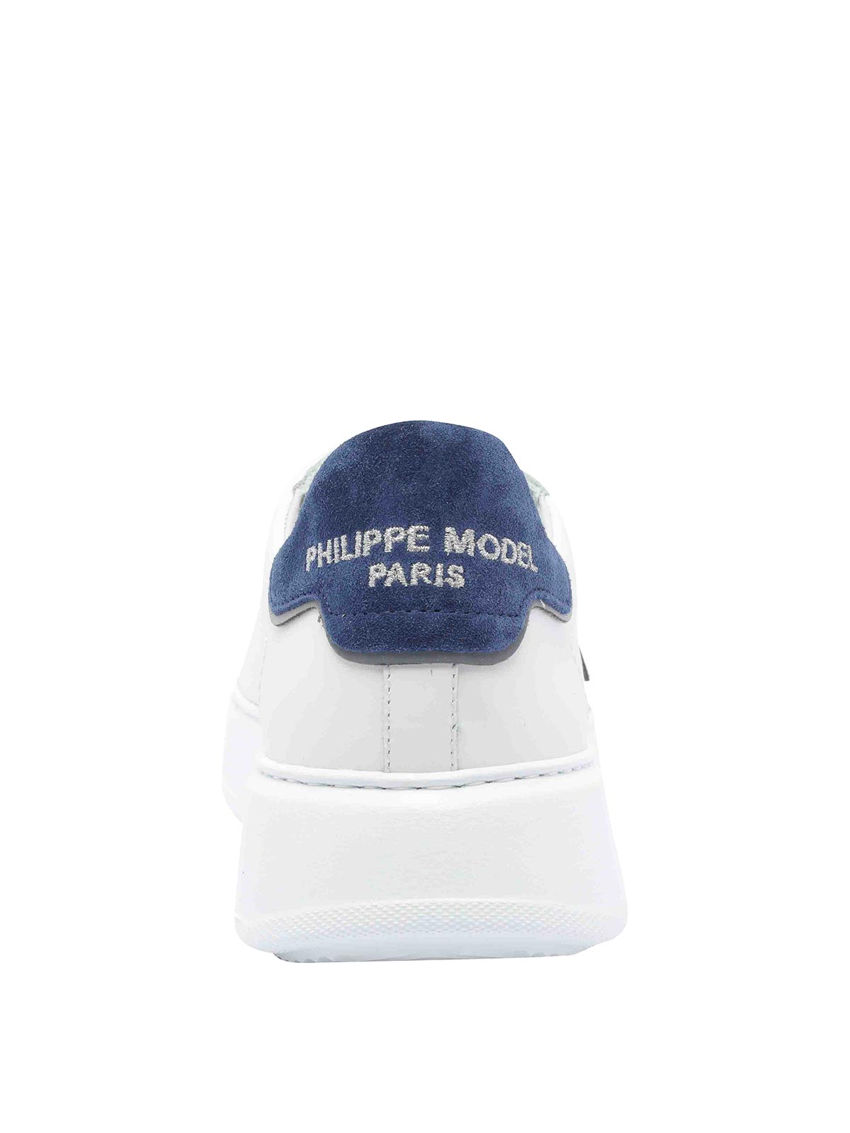 Philippe Model Temple White Black Leather Sneaker In White