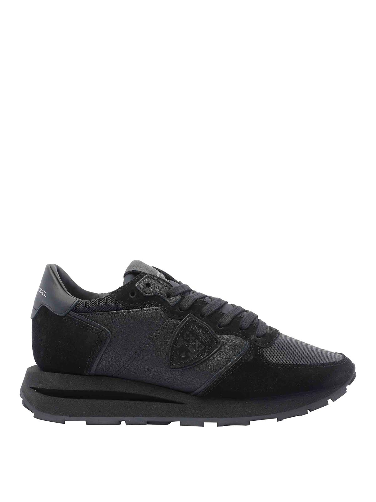 Philippe Model Low Top Sneakers Padded Collar In Black