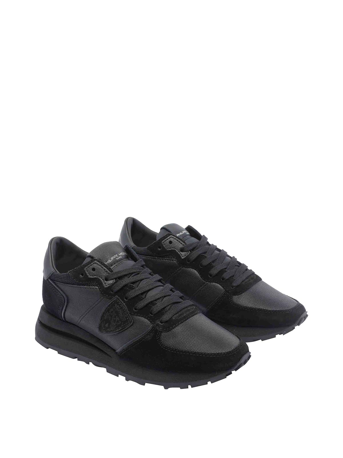 Philippe Model Low Top Sneakers Padded Collar In Black