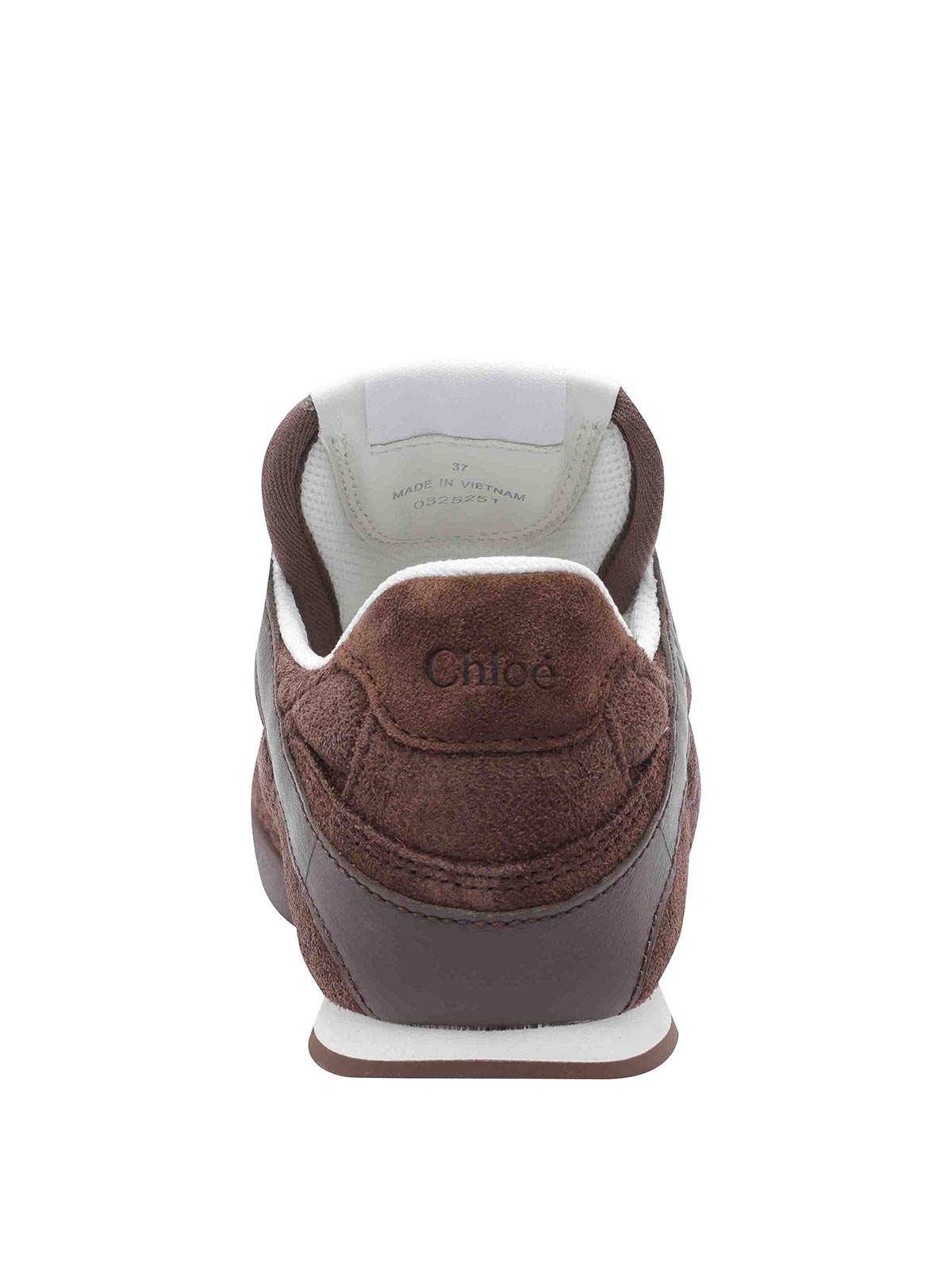 Chloé Kick Leather-trimmed Quilted Suede Sneakers In Brown