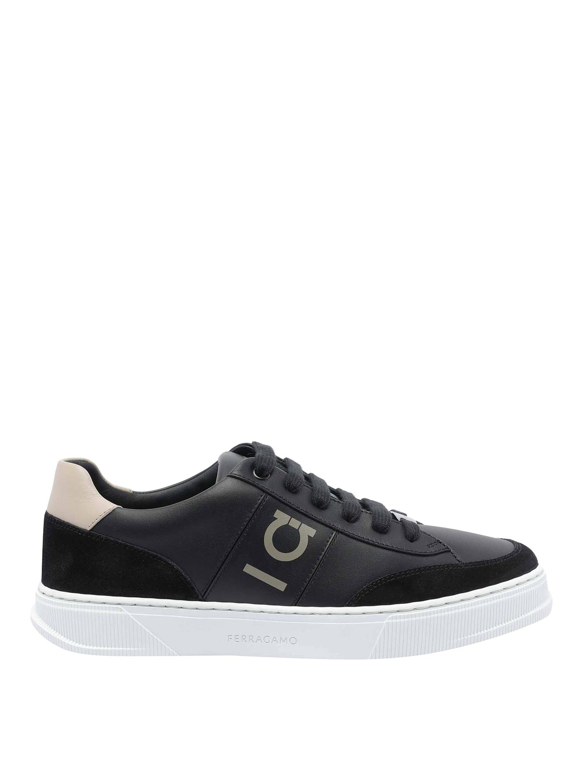 Ferragamo Gancini Sneakers In Black
