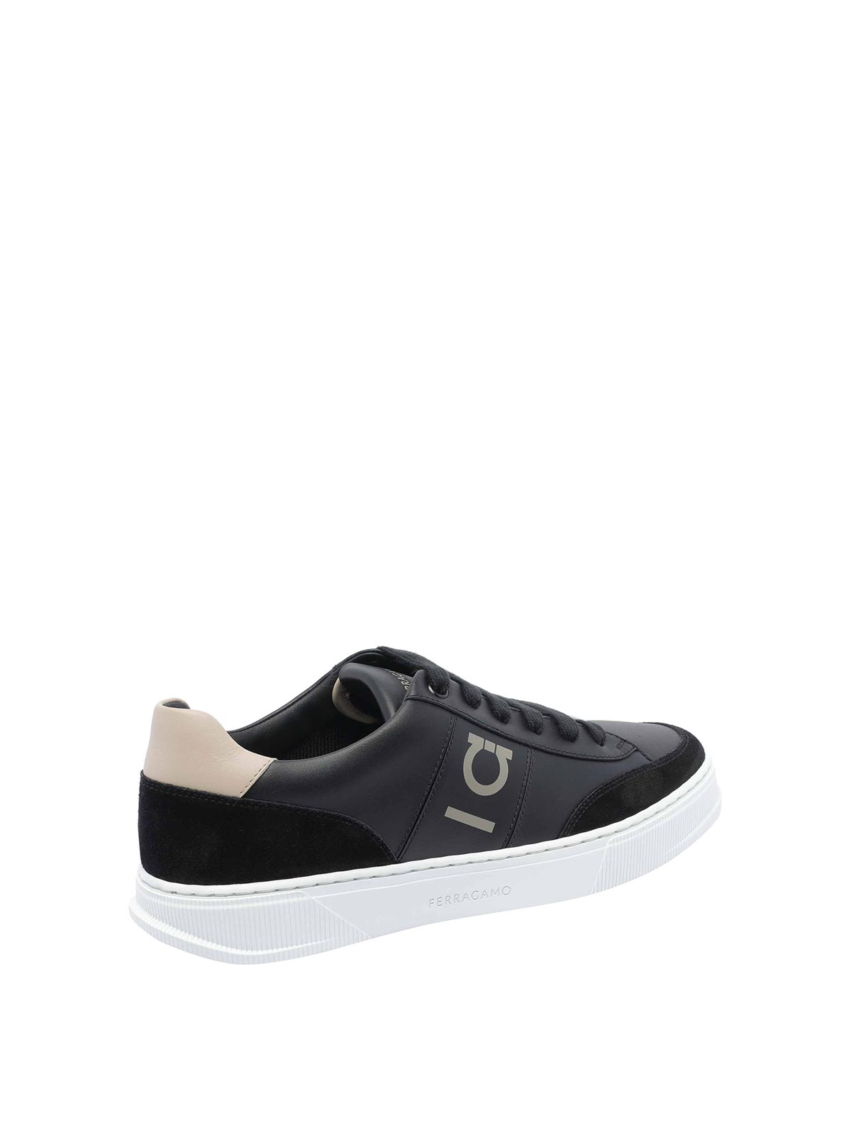 Ferragamo Gancini Sneakers In Black