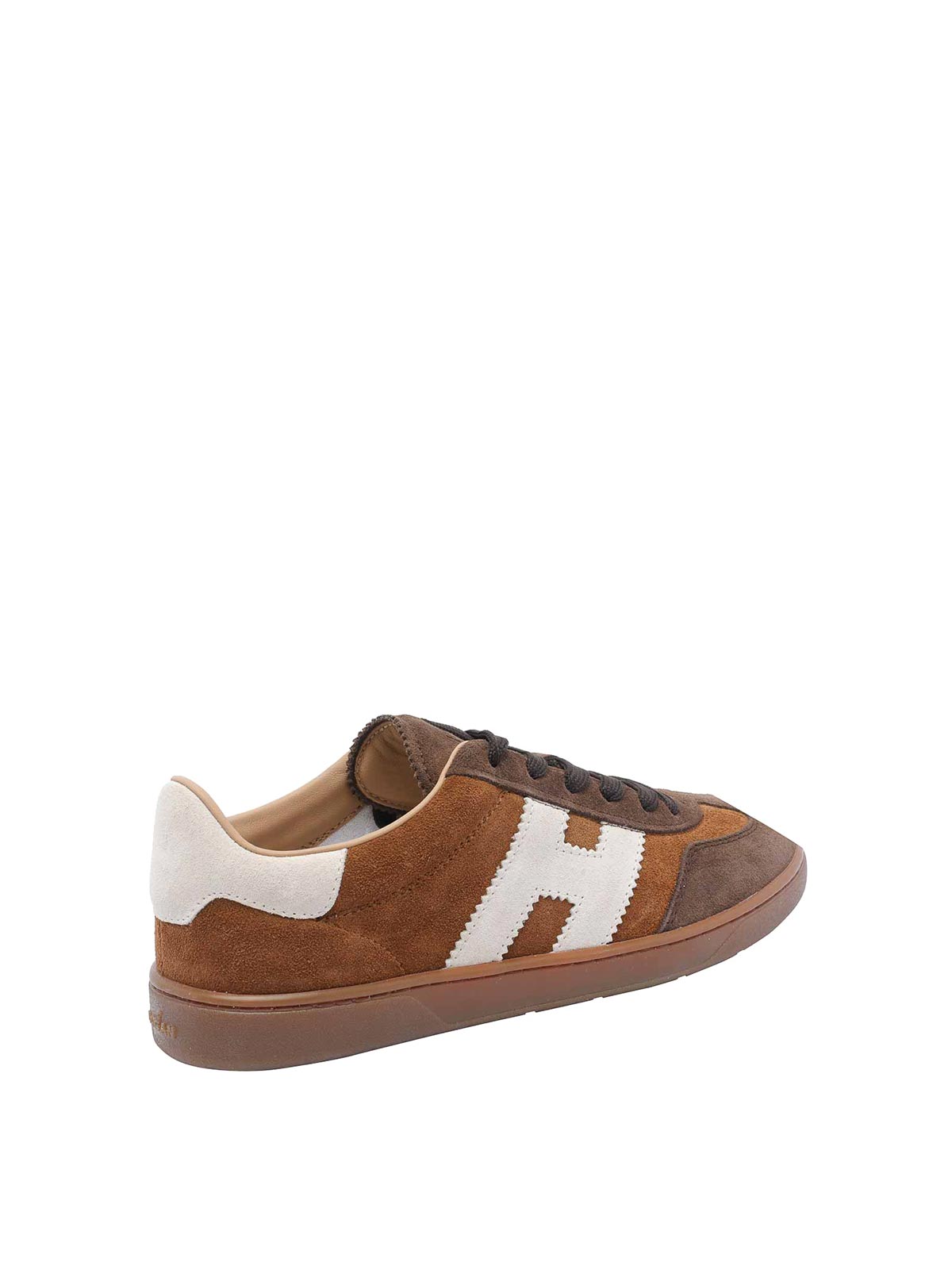Hogan Cool Side H Patch Sneakers In Brown
