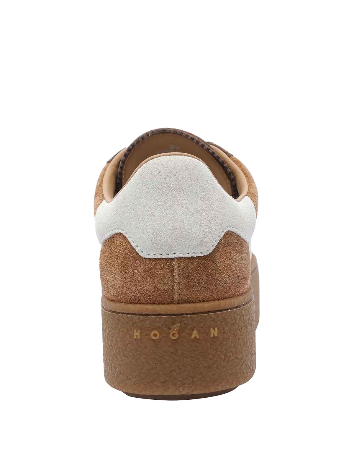 Hogan Low Top Platform Sole Sneakers In Brown