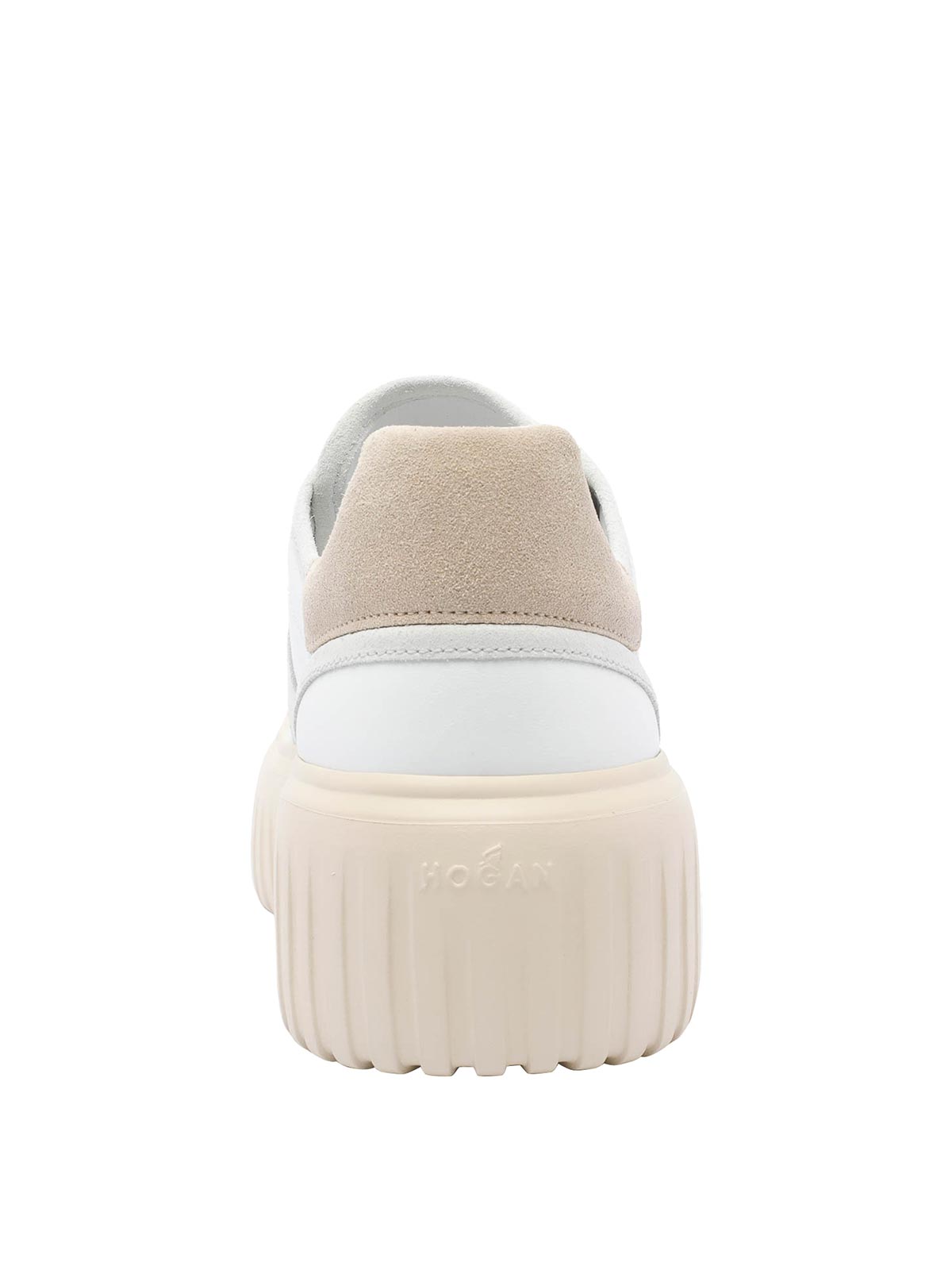 Hogan Low Top Sneakers Platform Sole In White