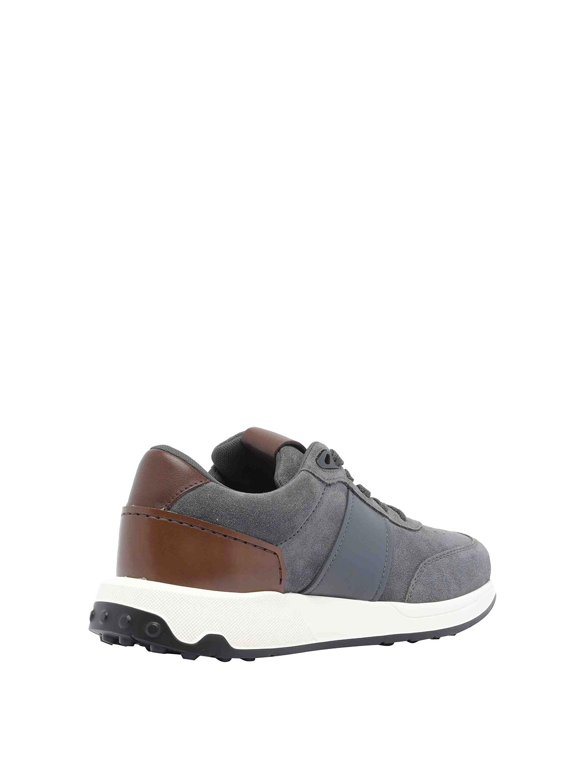 Tod's Contemporary Grey Sneakers With Suede And Leather Accents In Gray