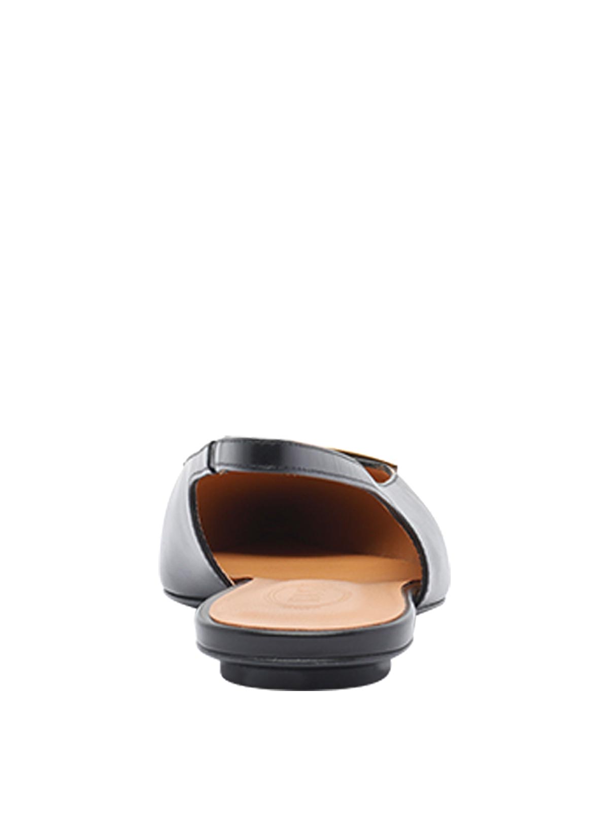 Tod's Black Leather Slingback Ballets In Black