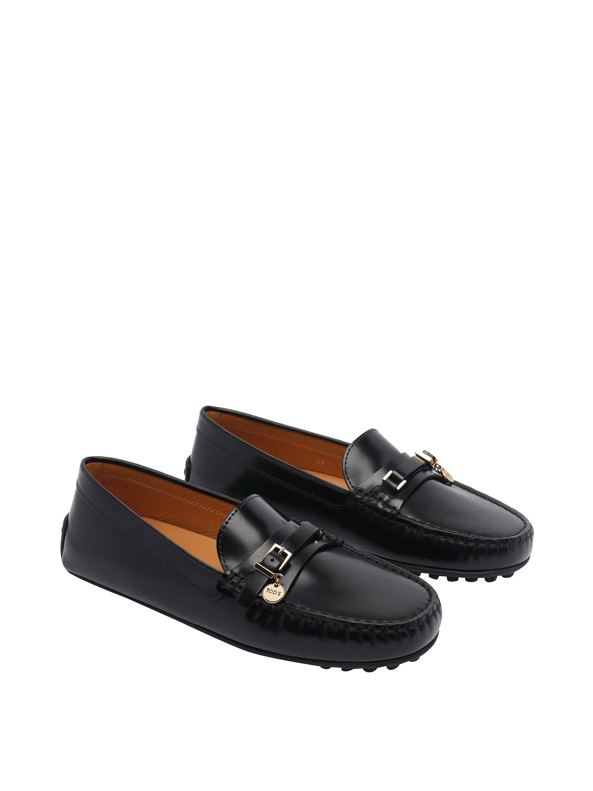 Tod's 10mm Gommino Leather Loafers In Black