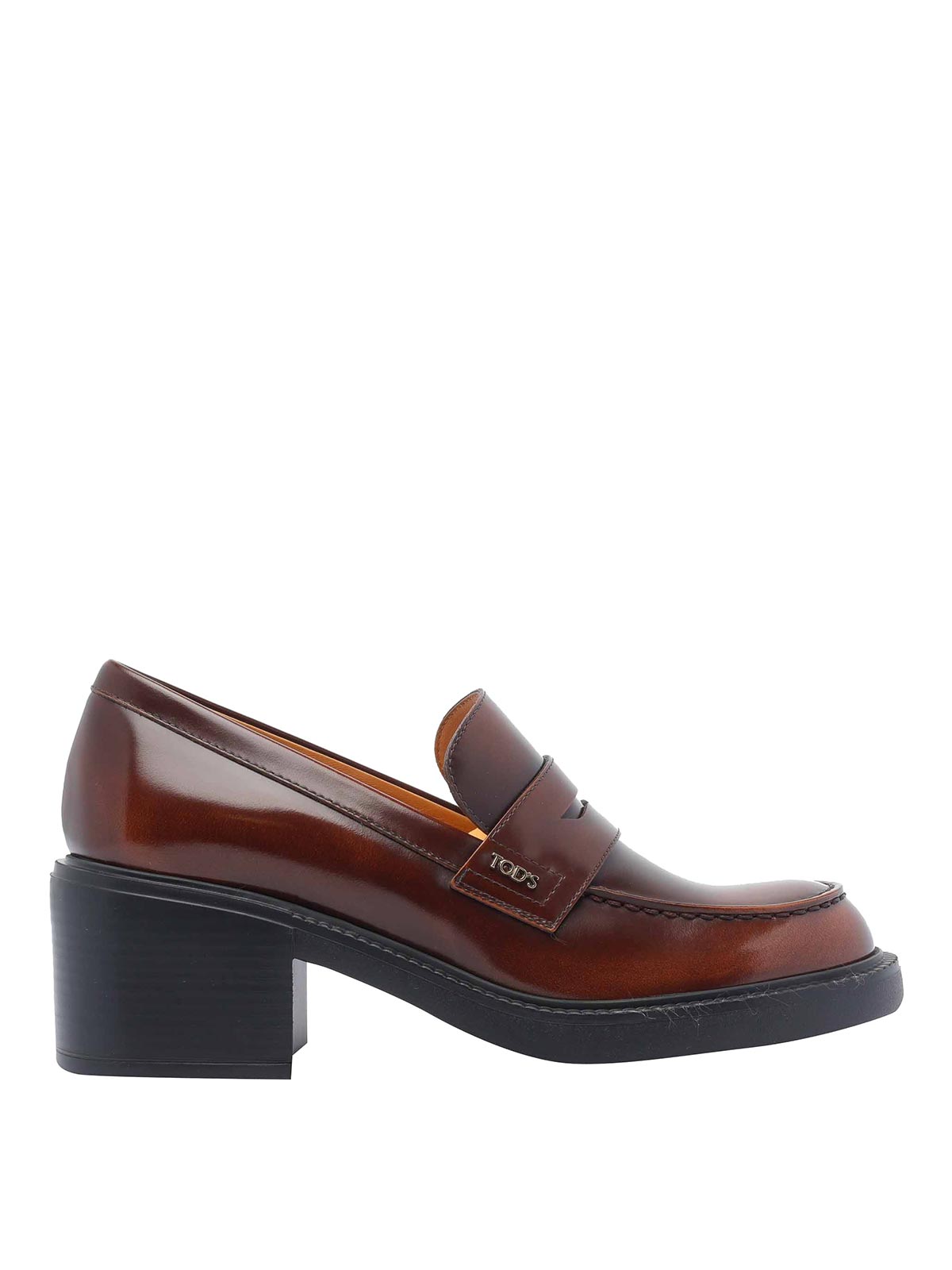 Tod's Leather Pump Loafers In Red