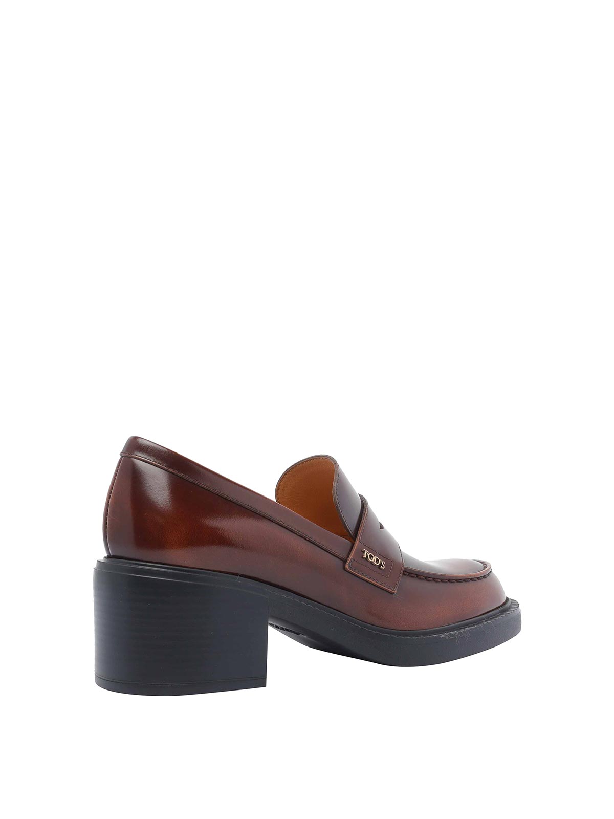 Tod's Leather Pump Loafers In Red