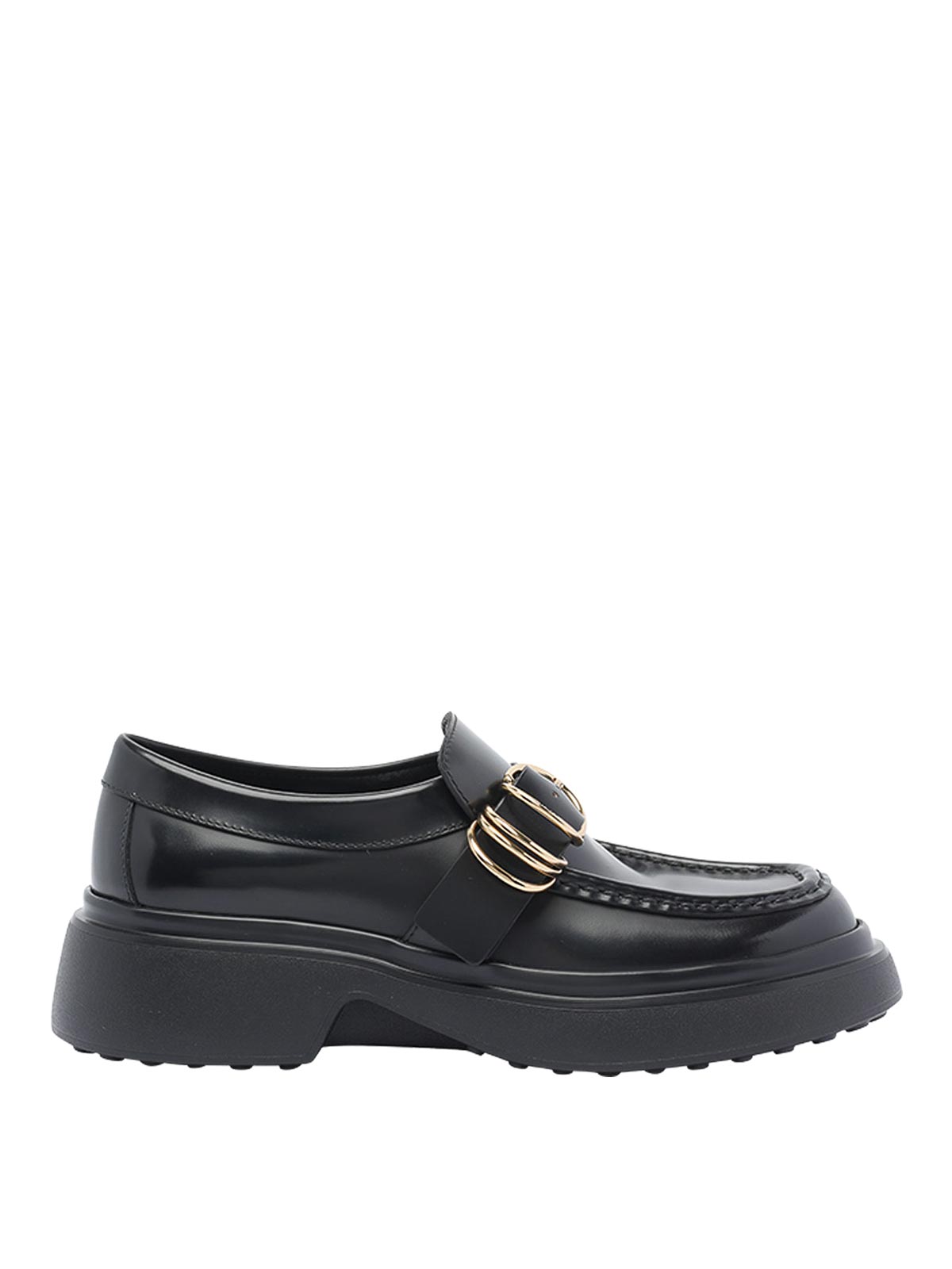Tod's Black Leather Loafers