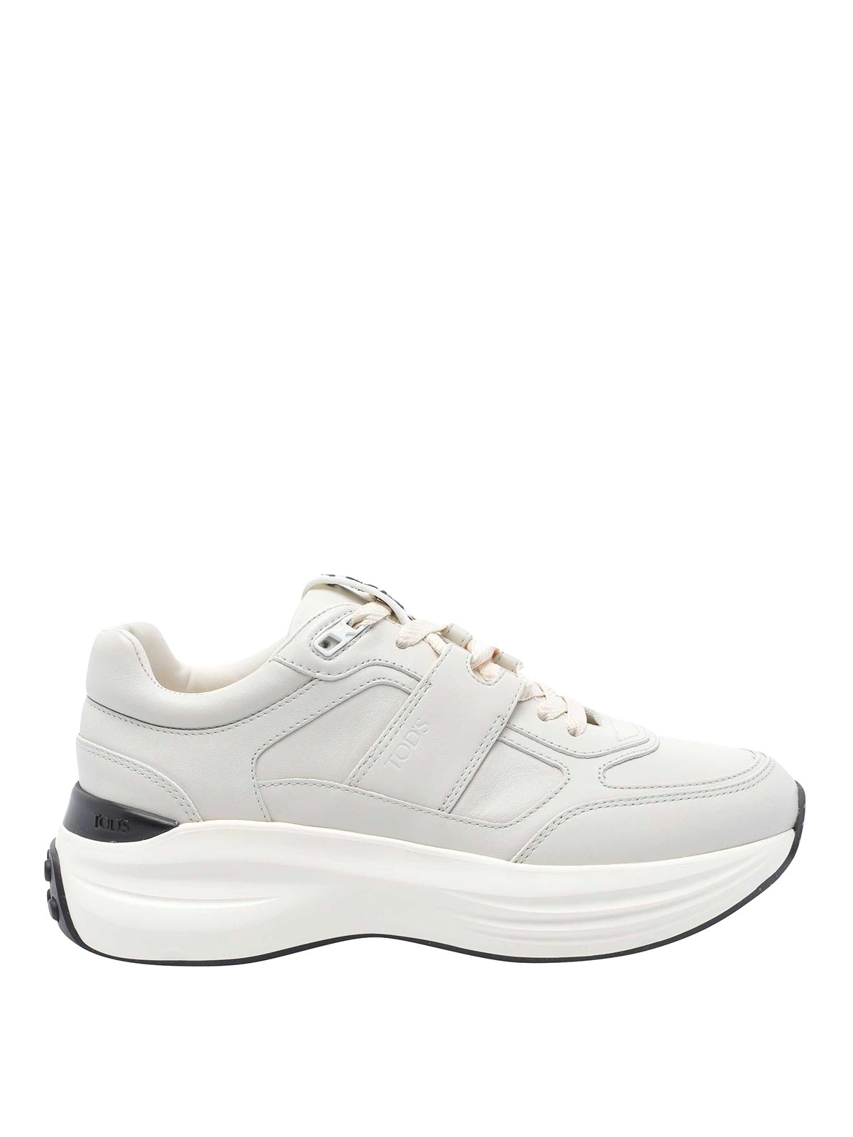 Tod's Leather And Technical Fabric Sneakers In White