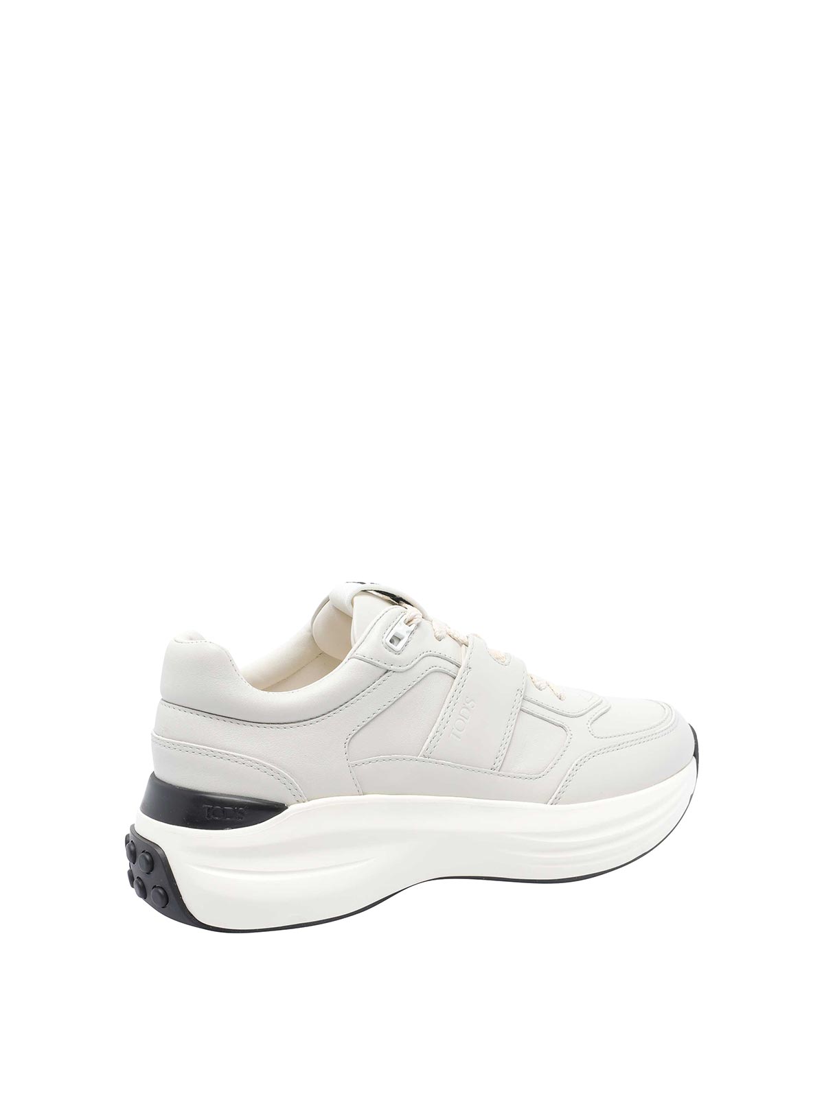 Tod's Leather And Technical Fabric Sneakers In White