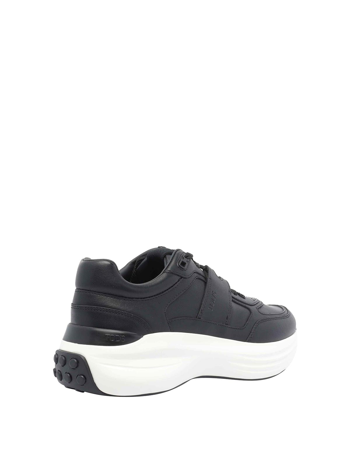 Tod's Leather And Technical Fabric Sneakers In Black