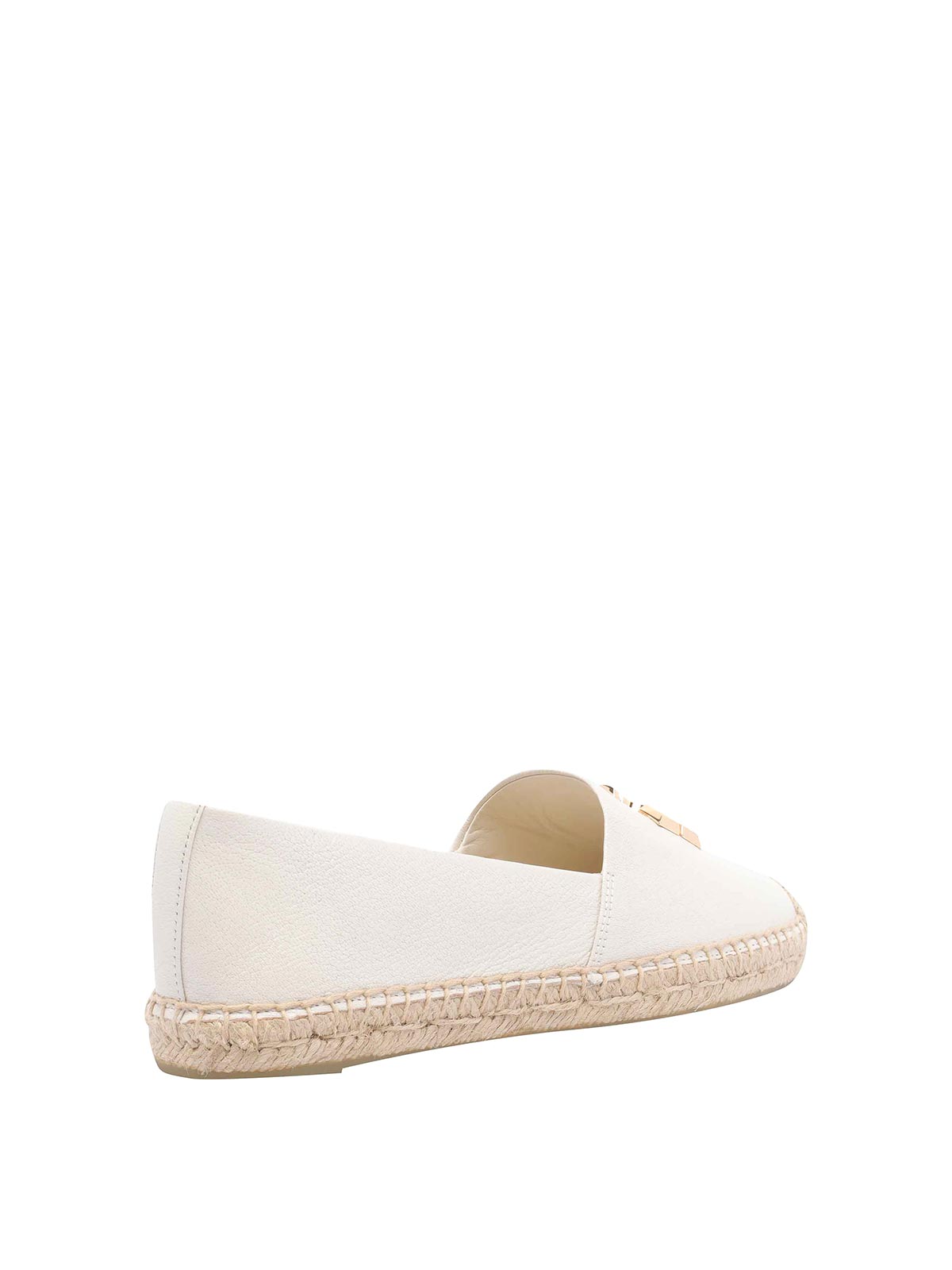 Tory Burch White Eleanor Espadrilles In White