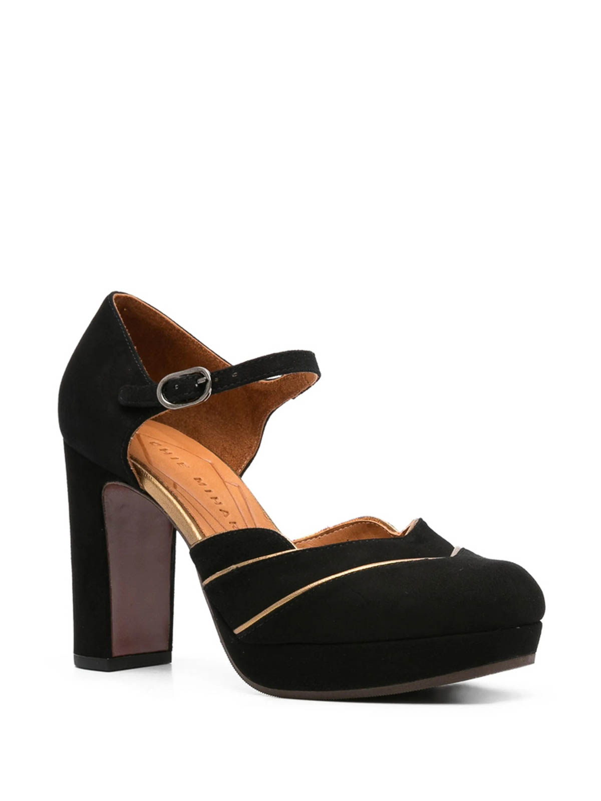 Chie Mihara 100mm Suede Pumps In Black