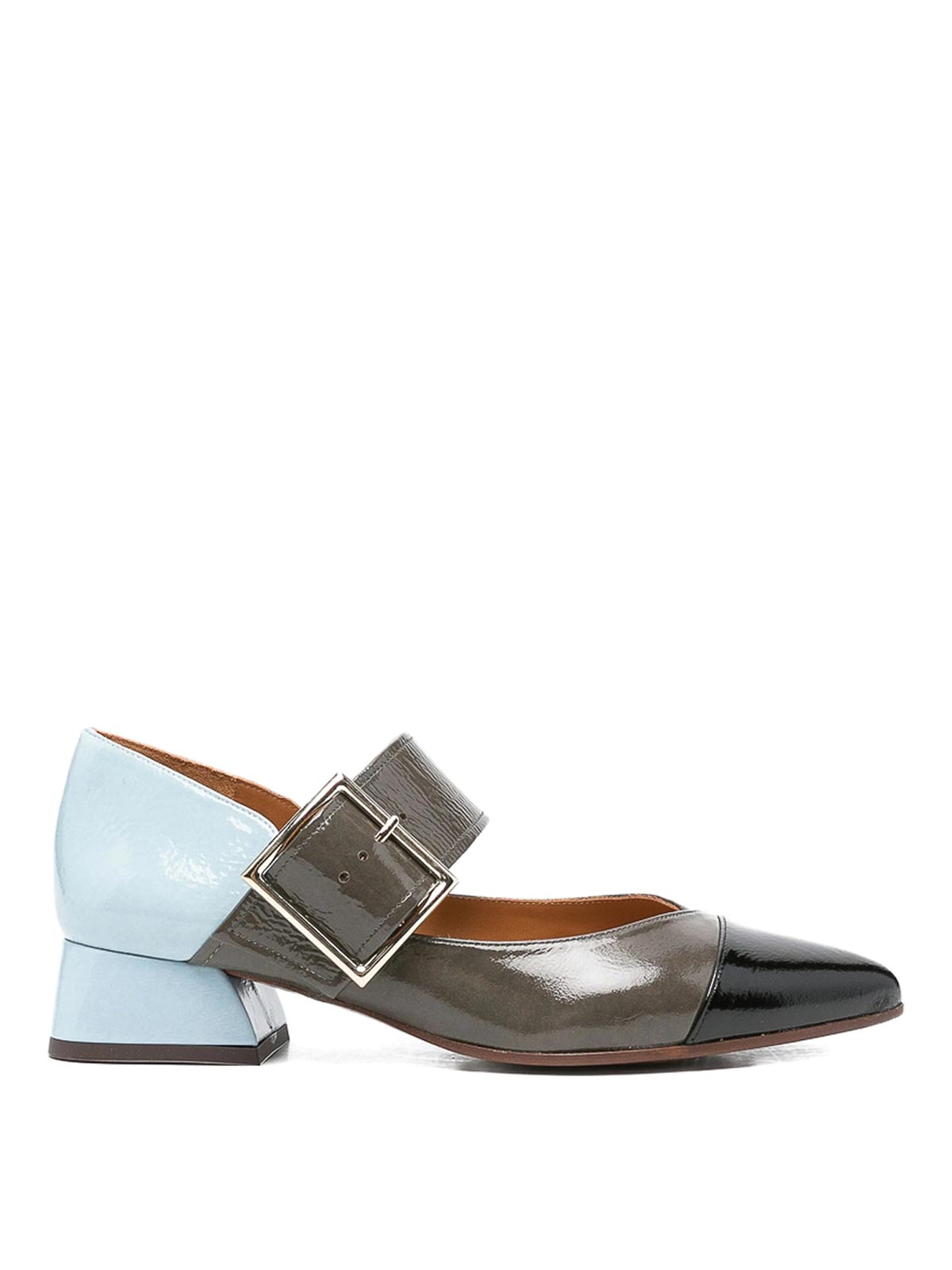 Chie Mihara 35mm Buckle-strap Block-heel Pumps In Multi