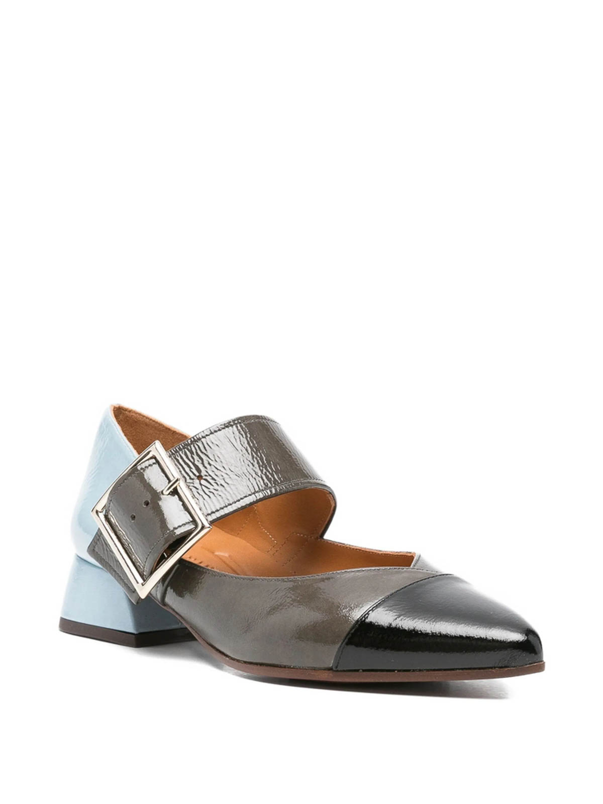 Chie Mihara 35mm Buckle-strap Block-heel Pumps In Multi