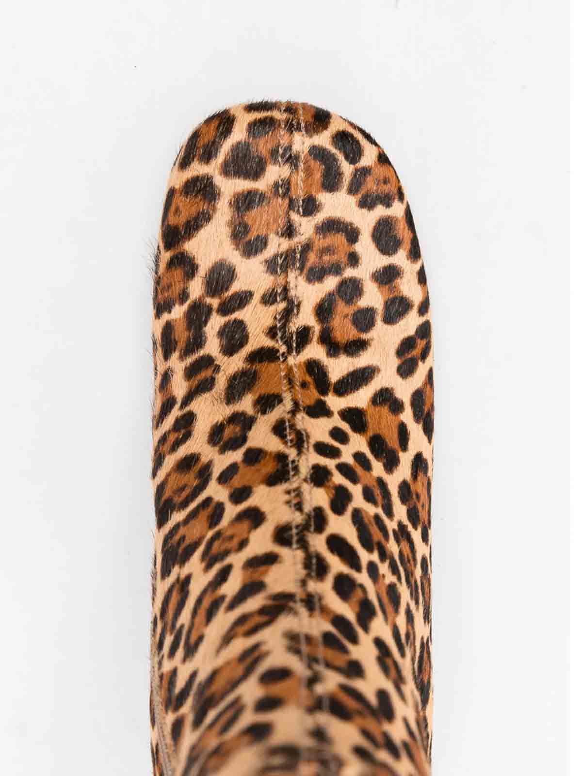 Chie Mihara 60mm Muki Leopard-print Block-heel Ankle Boots In Brown