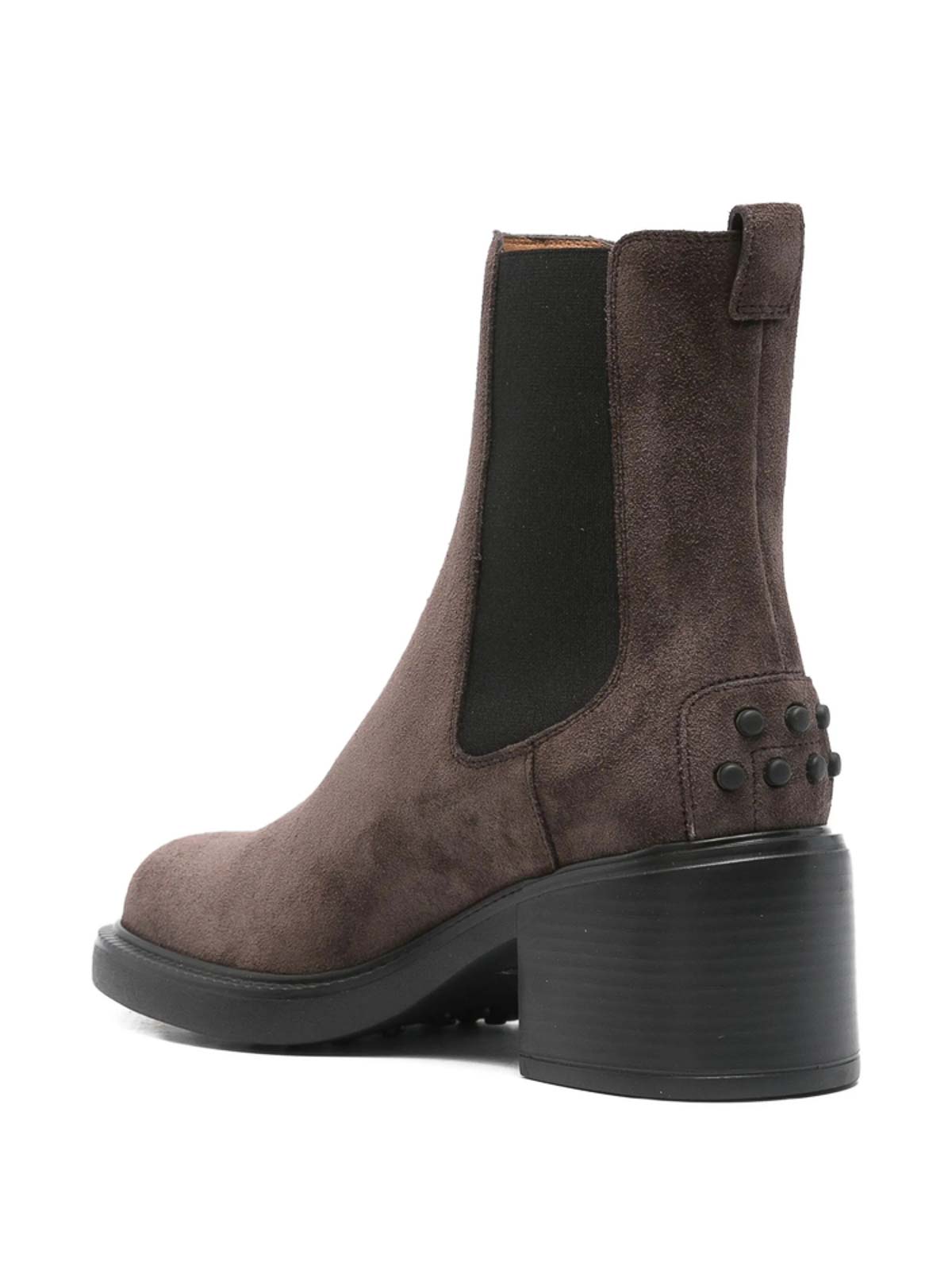 Tod's Gomma T60 73l Tronchetto Elast. Boots Brown In Brown