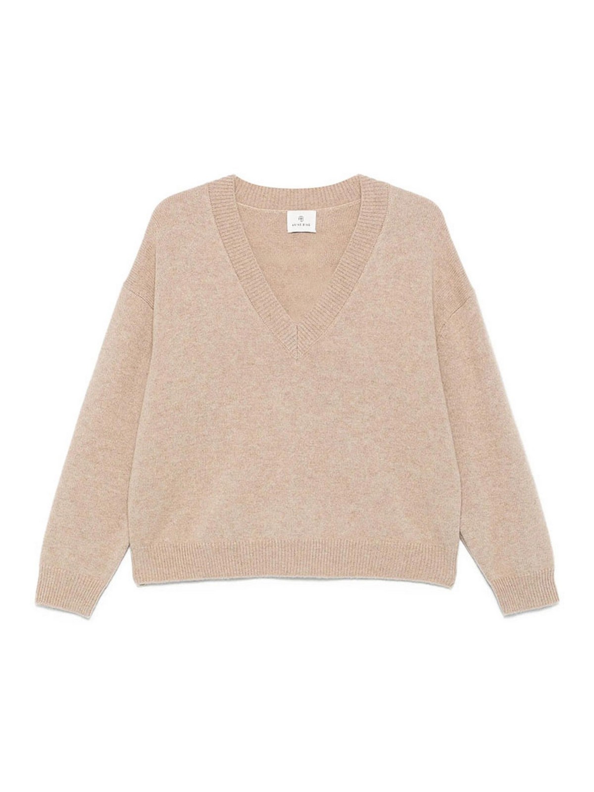 Anine Bing Cashmere Sweaters In Neutral