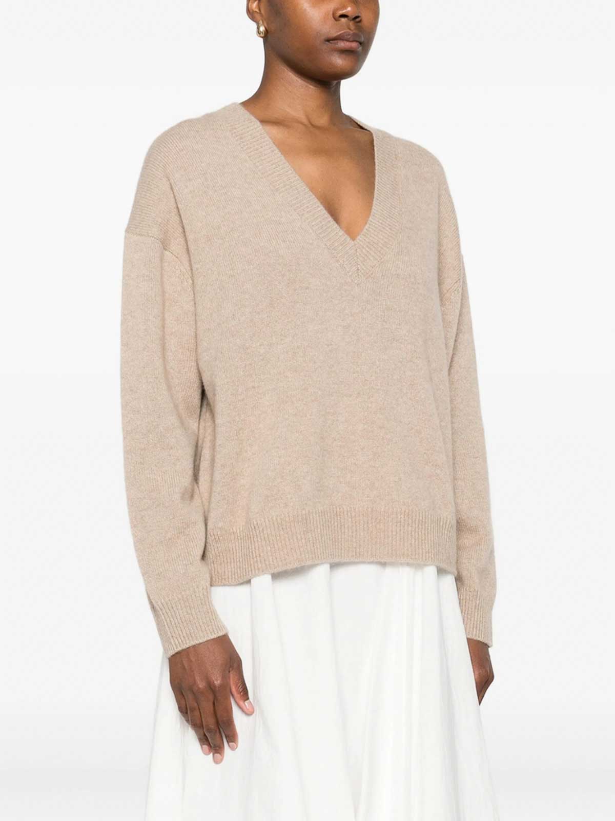 Anine Bing Cashmere Sweaters In Neutral