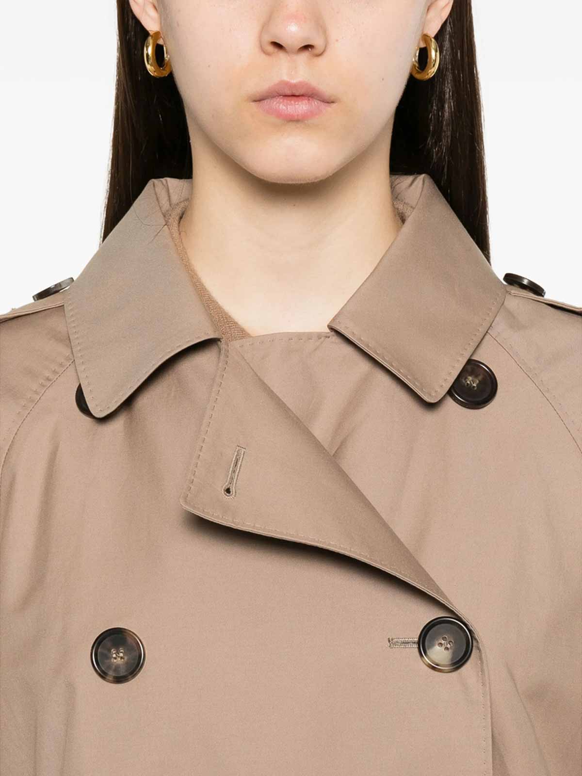 Max Mara The Cube Neutral Coats In Gold