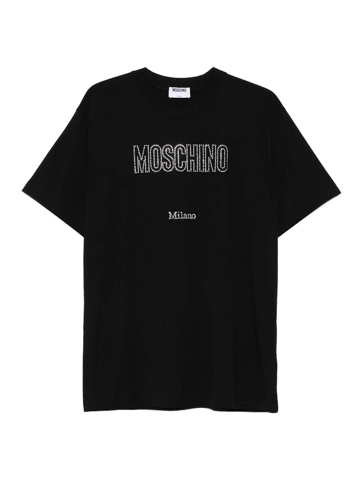Moschino Logo-embellished T-shirt In Black