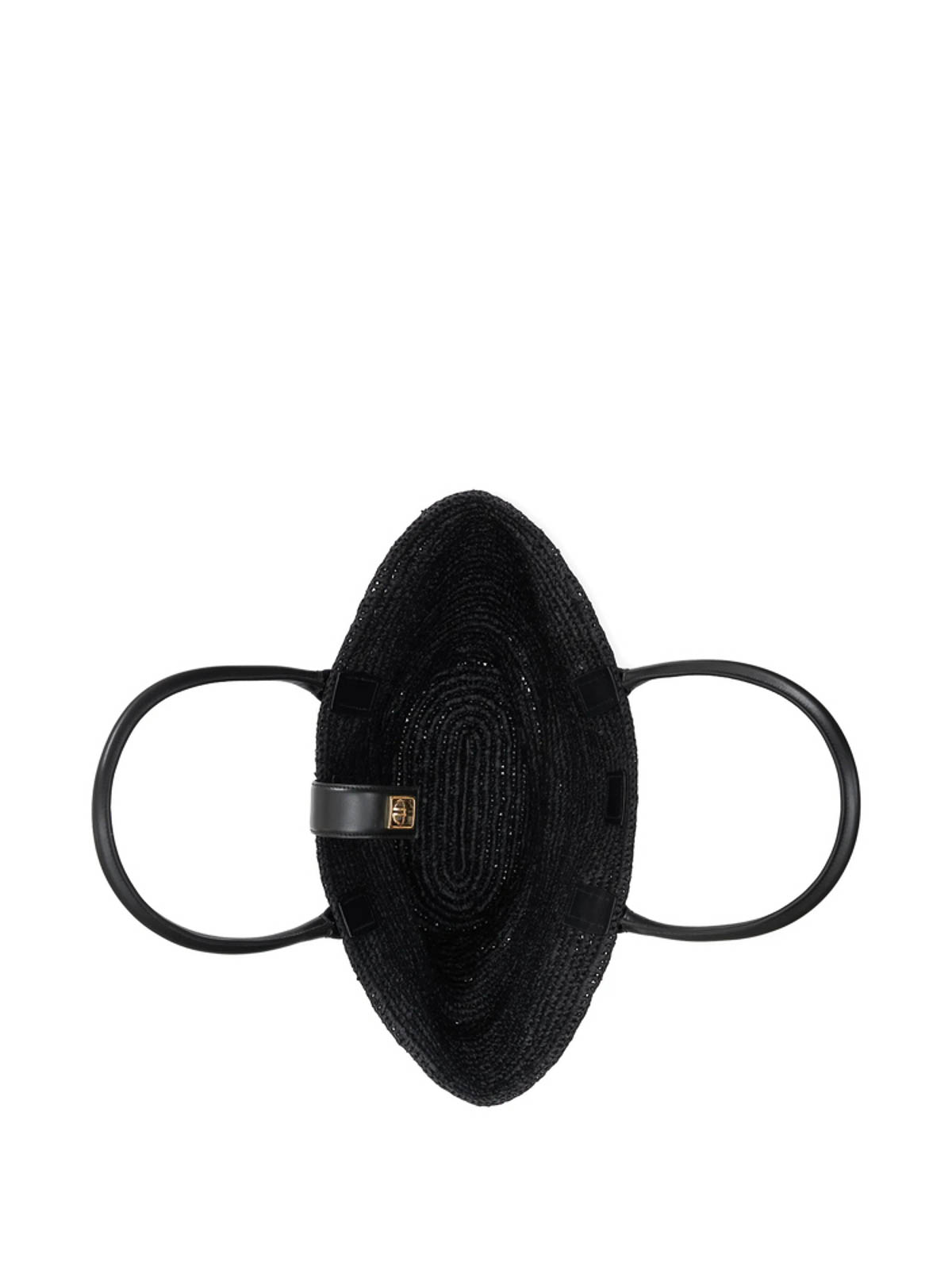 Anine Bing Womens Lou Monogram Raffia Tote Bag Black In Black