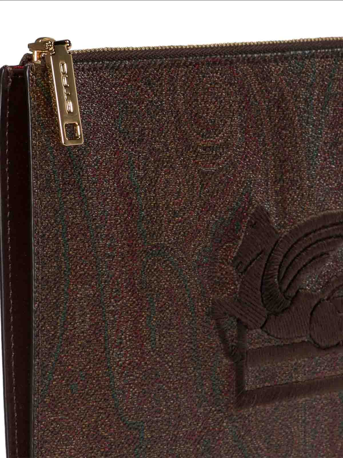 Etro Brown Clutch Bags Women In Brown