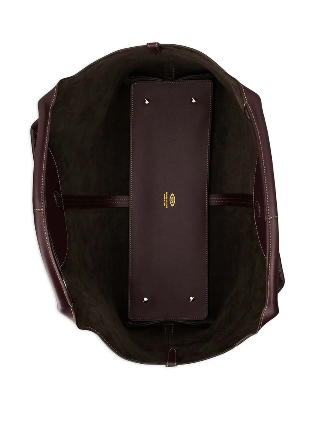 Tod's Medium Leather Shopping Bag With Gold-tone Hardware In Brown