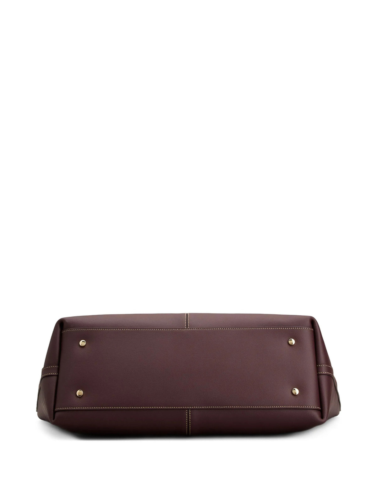 Tod's Medium Leather Shopping Bag With Gold-tone Hardware In Brown