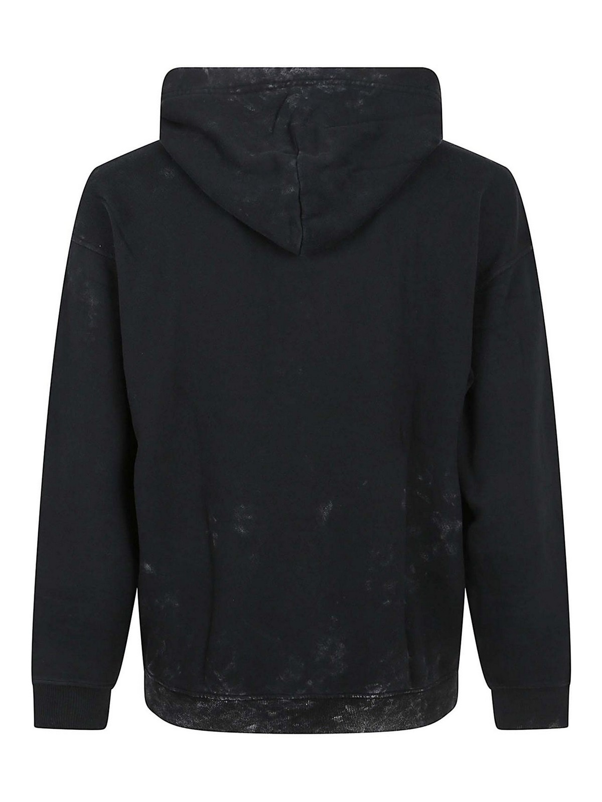 Diesel Hooded Sweatshirt Kangaroo Pockets In Black