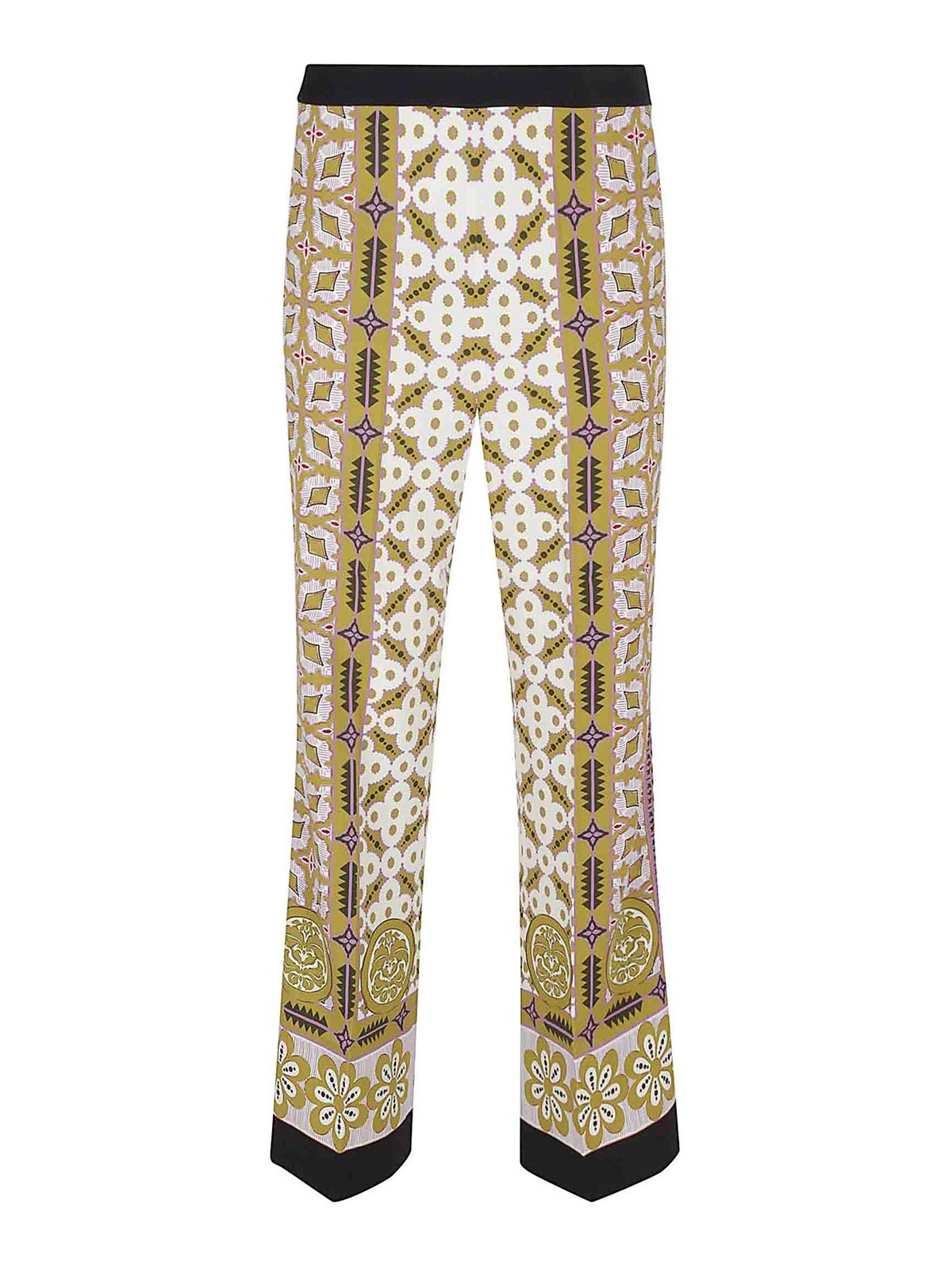 La Doublej La Double J Comfortable Nude Viscose Trousers In Multi