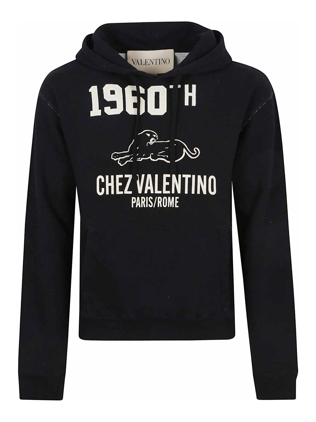 Valentino Cotton Fabric Sweatshirt With Comfortable Fit In Black