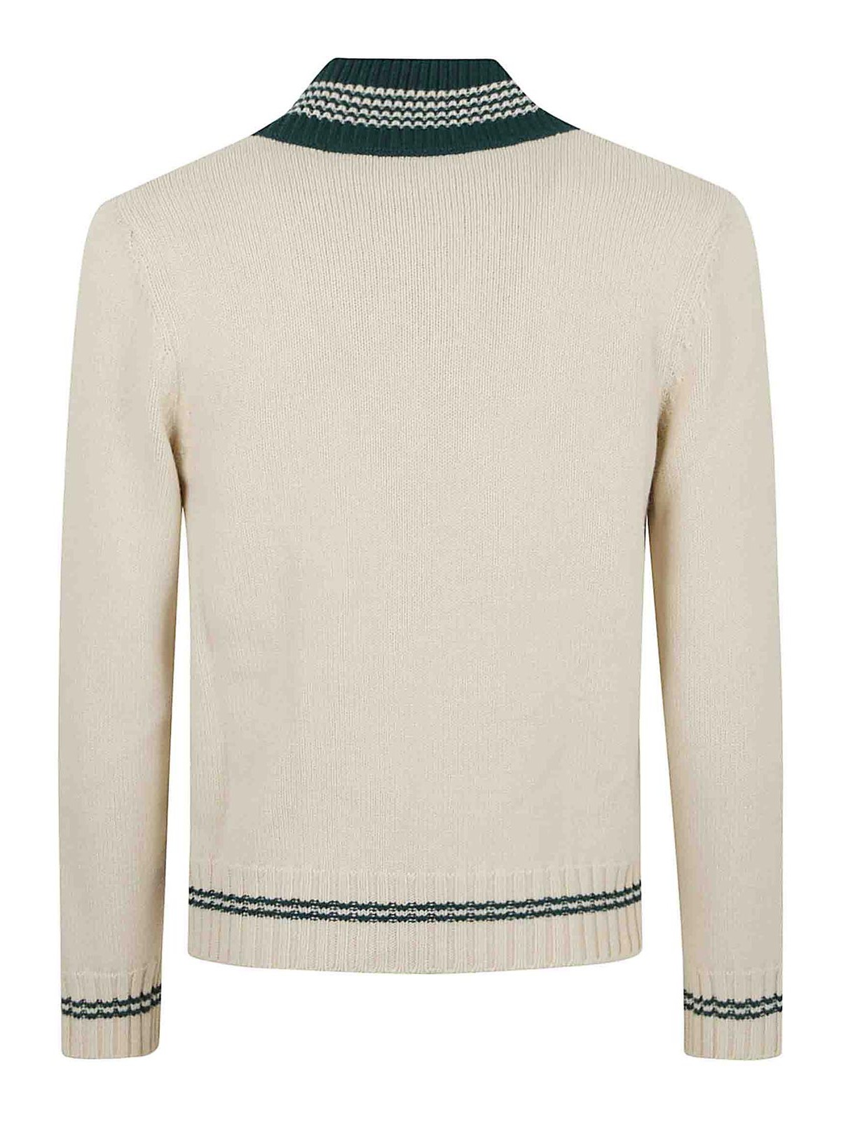Valentino Garavani Butter-coloured Sweater With Le Chien De La Maison In Neutral