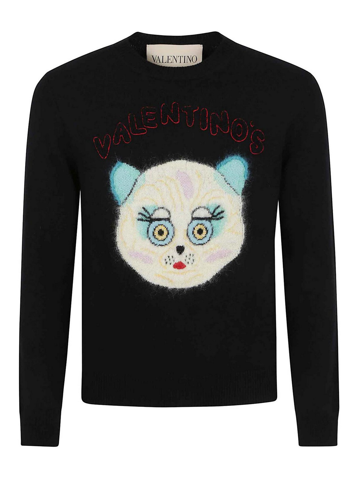 Valentino Garavani Sweater With Le Chat De La Maison Patch In Black