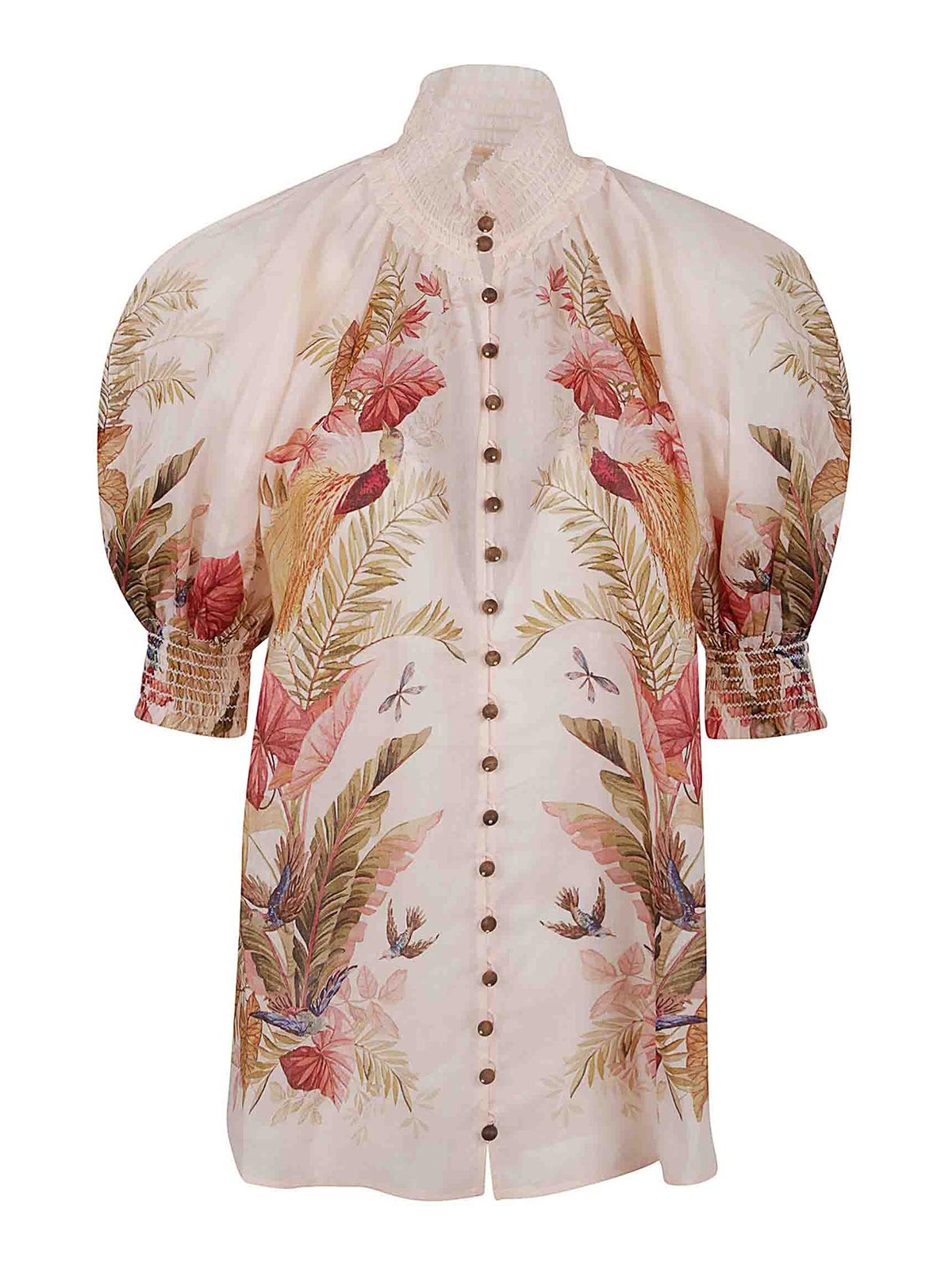 Zimmermann Ascension Billow Blouse In Pink