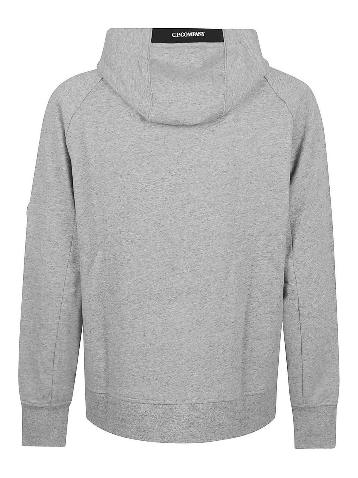 C.p. Company Fleece Crew Neck Lens Sweatshirt In Gray