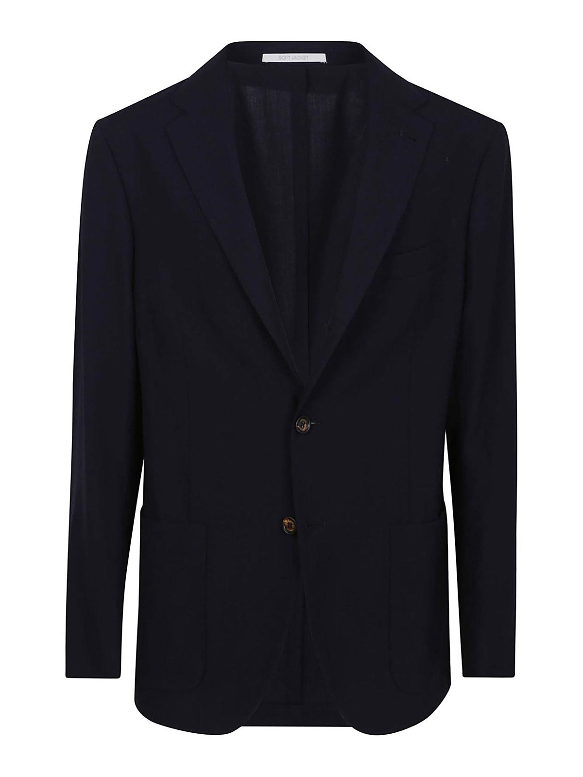 Eleventy Black Cotton Jacket With Classic Lapel And Modern Fit In Black